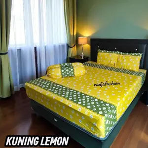 Seprei viral motif jumputan tinggi 30 cm 20 cm katun deperse Estetik Sarung Bantal Guling Karet