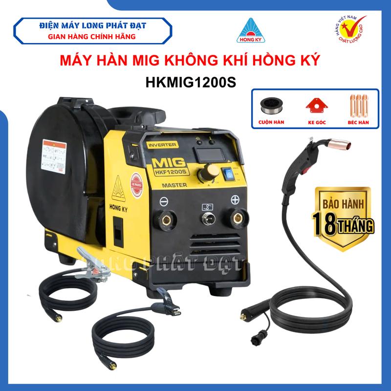 Máy hàn mig mini Hồng Ký HKF1200S Master dòng hàn 120A 2 chức năng hàn không khí với dây lõi thuốc và hàn que