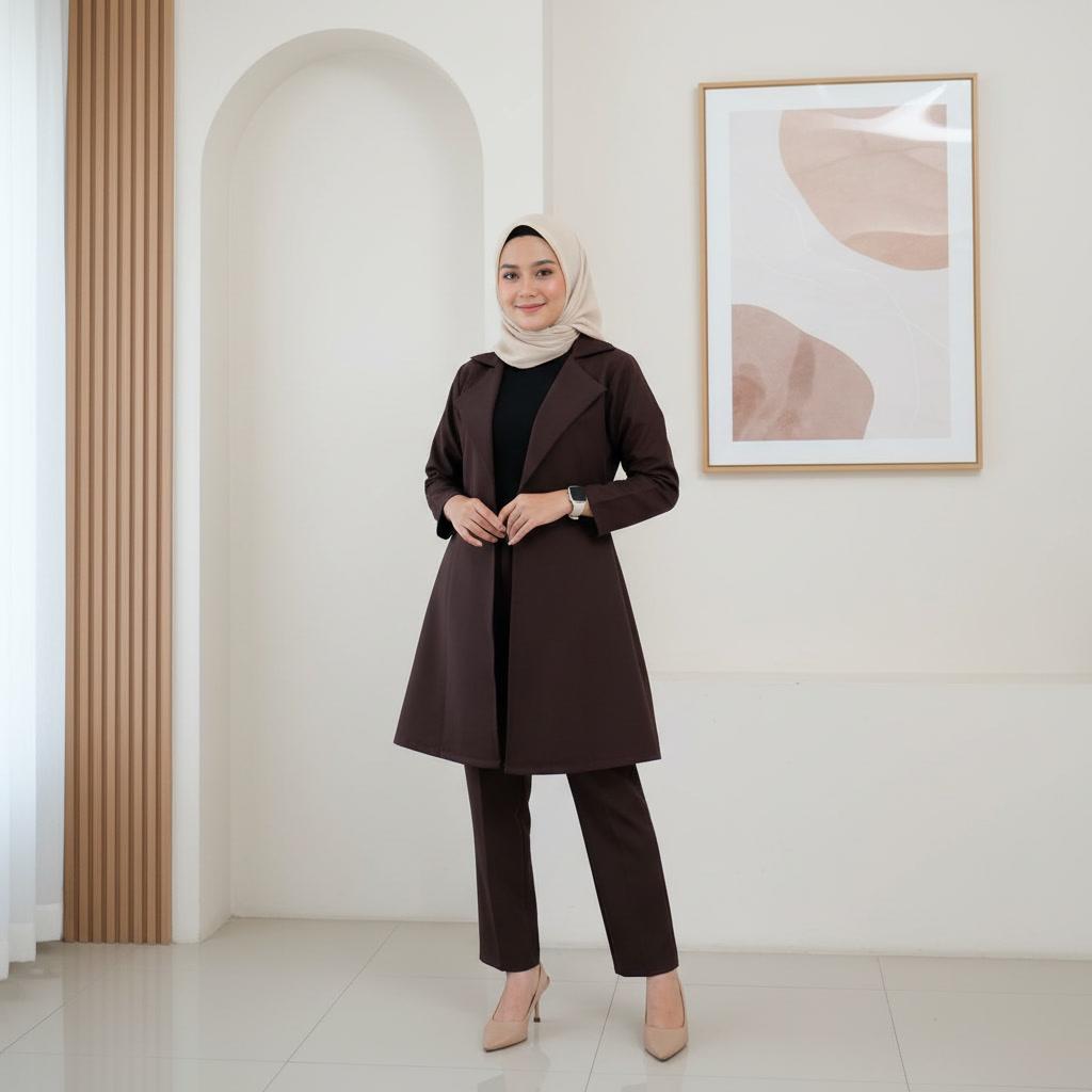 Viona Setcel Blazer - Blazer celana - SETCEL Bahan wool - Setcel 2026 terbaru