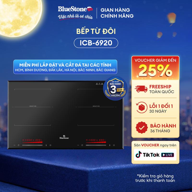 Bếp Điện Từ Đôi BlueStone ICB-6920 3400W - Miễn phí lắp đặt, cắt đá