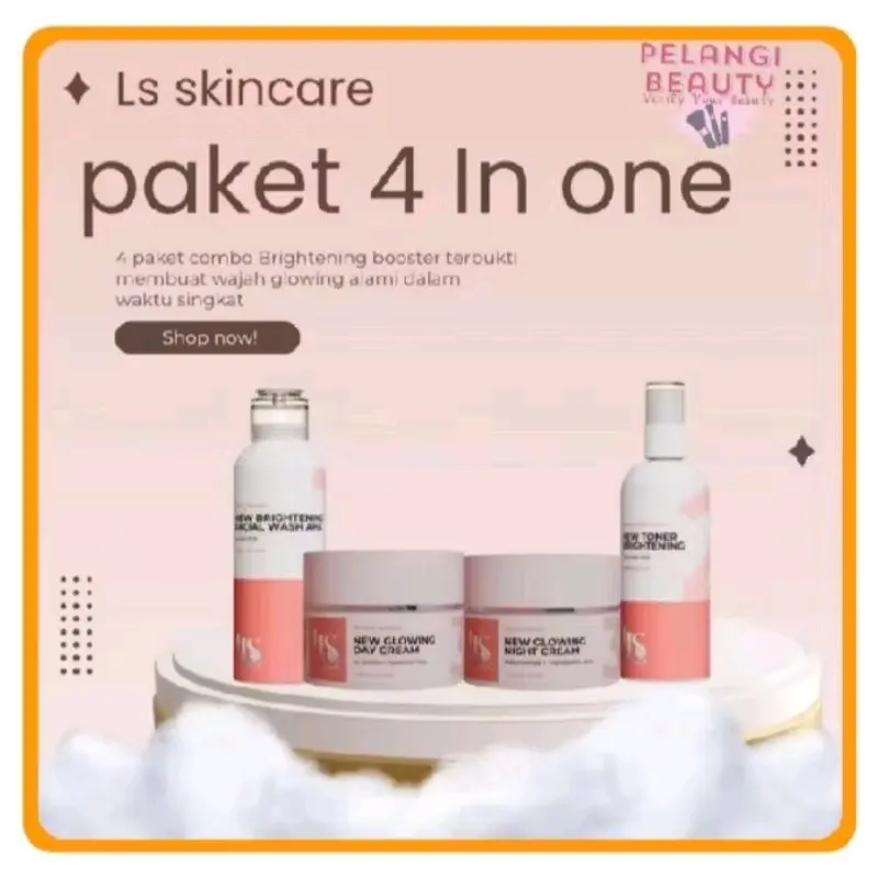 LS SKINCARE PAKET ISI 4 SKINCARE BPOM NEW BRIGHTENING BOOSTER PERAWATAN KECANTIKAN BPOM