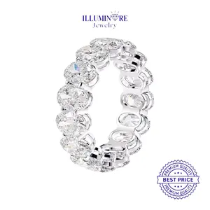 Illuminare-(100% Original) MS-RG23 Cincin Fashion Band Ring Mewah Lab Create Diamond Perak Silver Sterling S925 Platinum Plating