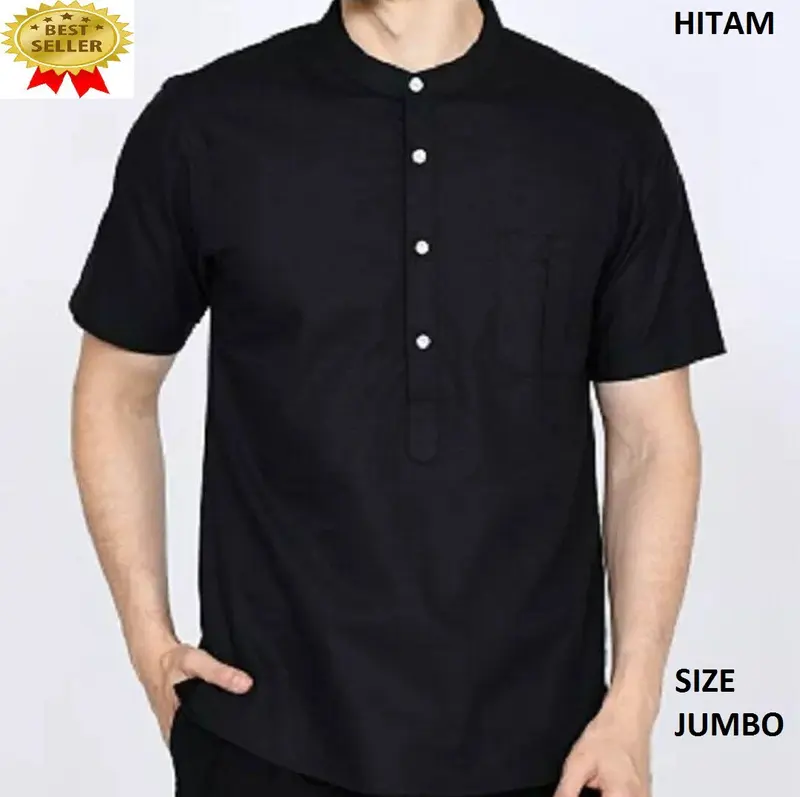 Koko Kurta Lengan Pendek bahan toyobo XXL XXXL sampai 5XL koko polos 2024 BIG SELLER PUTIH 4
