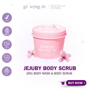 Sakura Milk Mask with Scrub | Scrub Pemutih Badan | Scrub Badan Jejuby [BPOM]