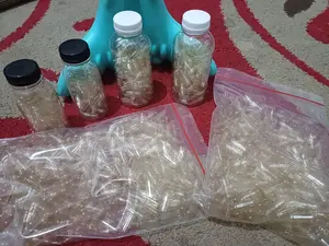 Cangkang Kapsul kosong bening, Kapsul Kosong Transparan / ukuran no 0 / CAPSUGEL / KAPSULINDO Halal