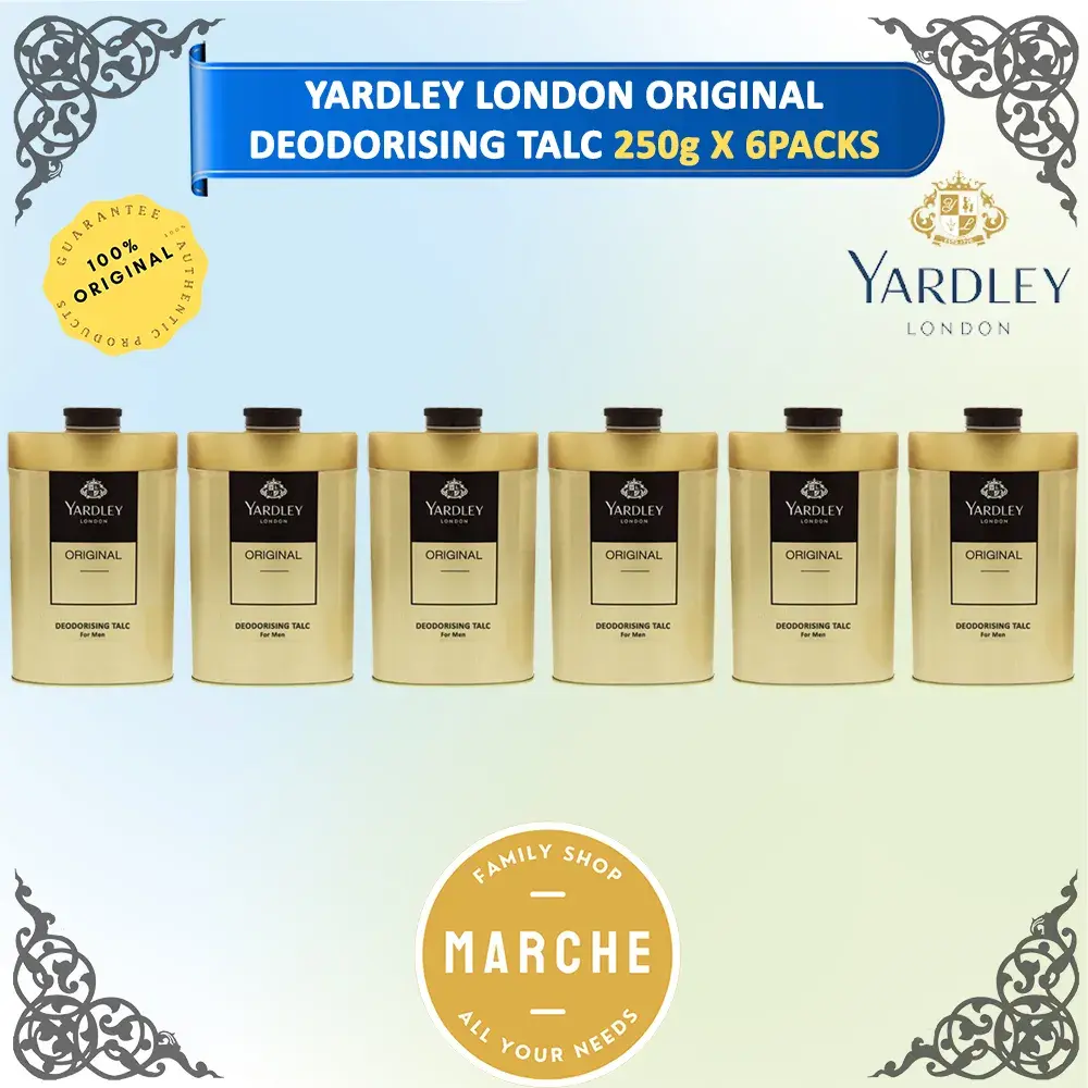 YARDLEY LONDON Original Deodorising Talc 250g #Marche Family Shop# Body Care Pack