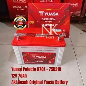 Aki Mobil Yuasa N70Z 75D31R Pafecta 75Ah Accu Basah Original YUASA