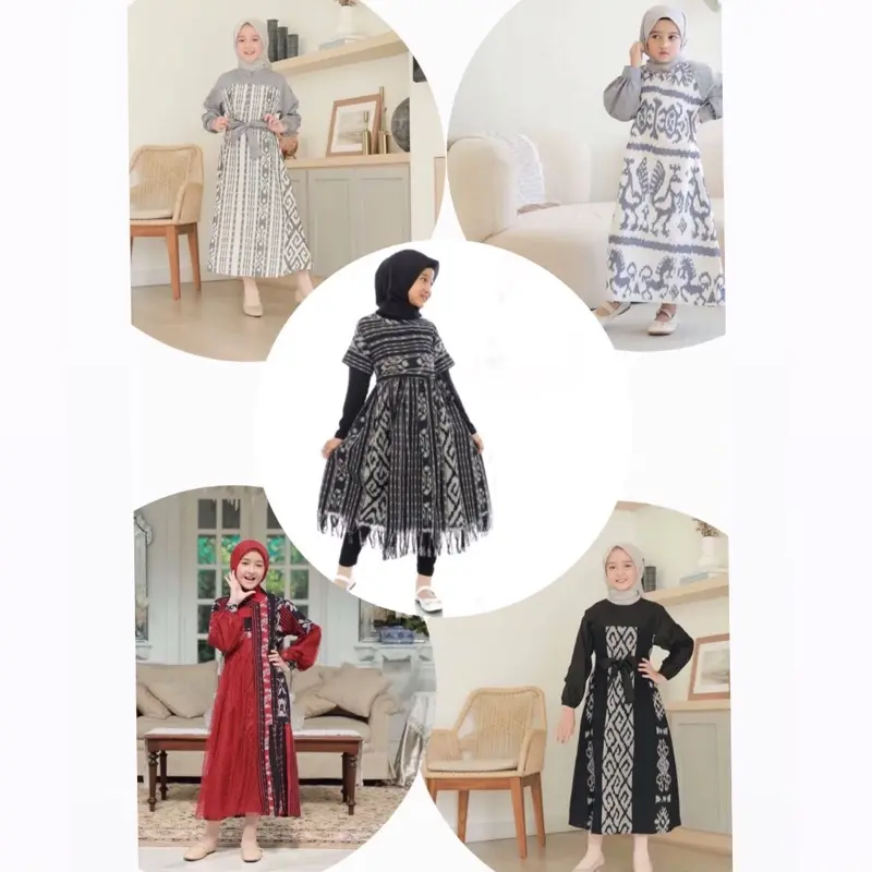 DRESS TENUN KHUSUS ANAK USIA 1-12 TAHUN -  Nyaman Tebal Mewah Saat dipakai Anak-Anak