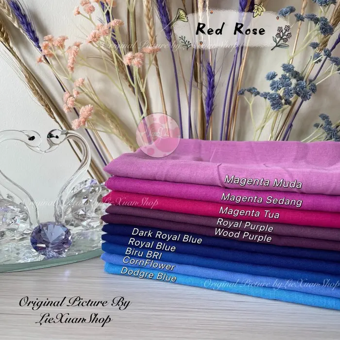 POTONGAN HARGA KERUDUNG PARIS POLOS SEGI EMPAT MURAH KHUSUS RED ROSE ORY HKL16