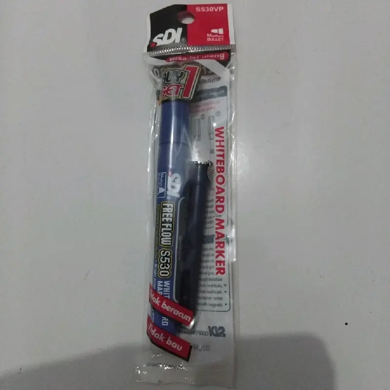 SPIDOL WHITEBOARD MARKER / SPIDOL BOARDMARKER / SPIDOL PAPAN TULIS / SPIDOL BISA DIHAPUS MERK SDI FREEFLOW S530 GRATIS 1 REFILL WARNA HITAM, BIRU DAN MERAH 3