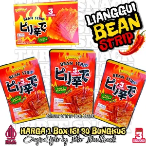 Lianggui Bean Strip Rasa Spicy 11g 1 Box Isi 30 Pcs Halal Bpom Food