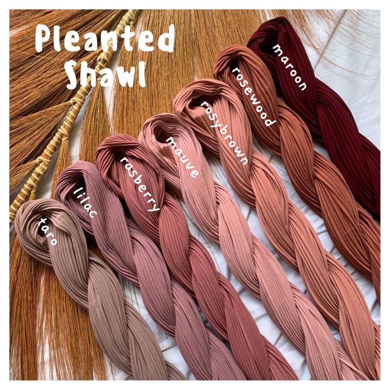 PASHMINA PLISKET TANPA LIPATAN UKURAN 180 x 75cm 7