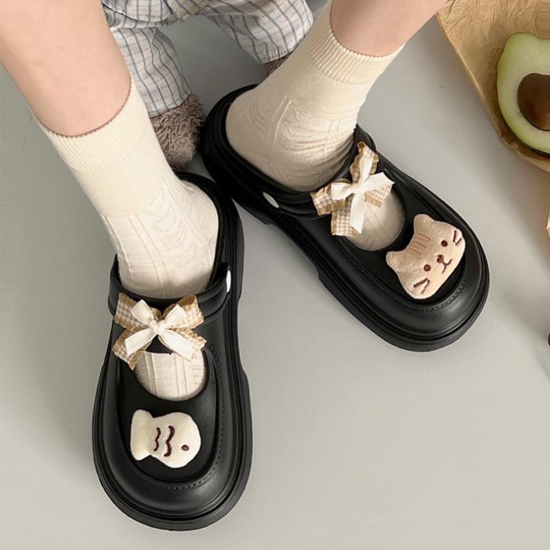 Product Introduction of Dép sục nữ phối nơ hình ChiPi đáng yêu, dép sục nữ đế cao gồm 3 màu 19