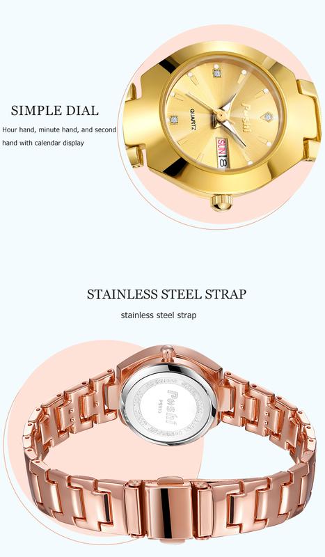 Product Introduction of Brand elegant quartz watch for women waterproof luxury small dial gold all steel fashion women's watches 17