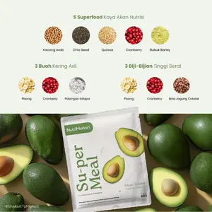 [TRIAL SACHET] NutriMotion SuperMeal |  Tinggi Serat & Protein | Avocado & Banana