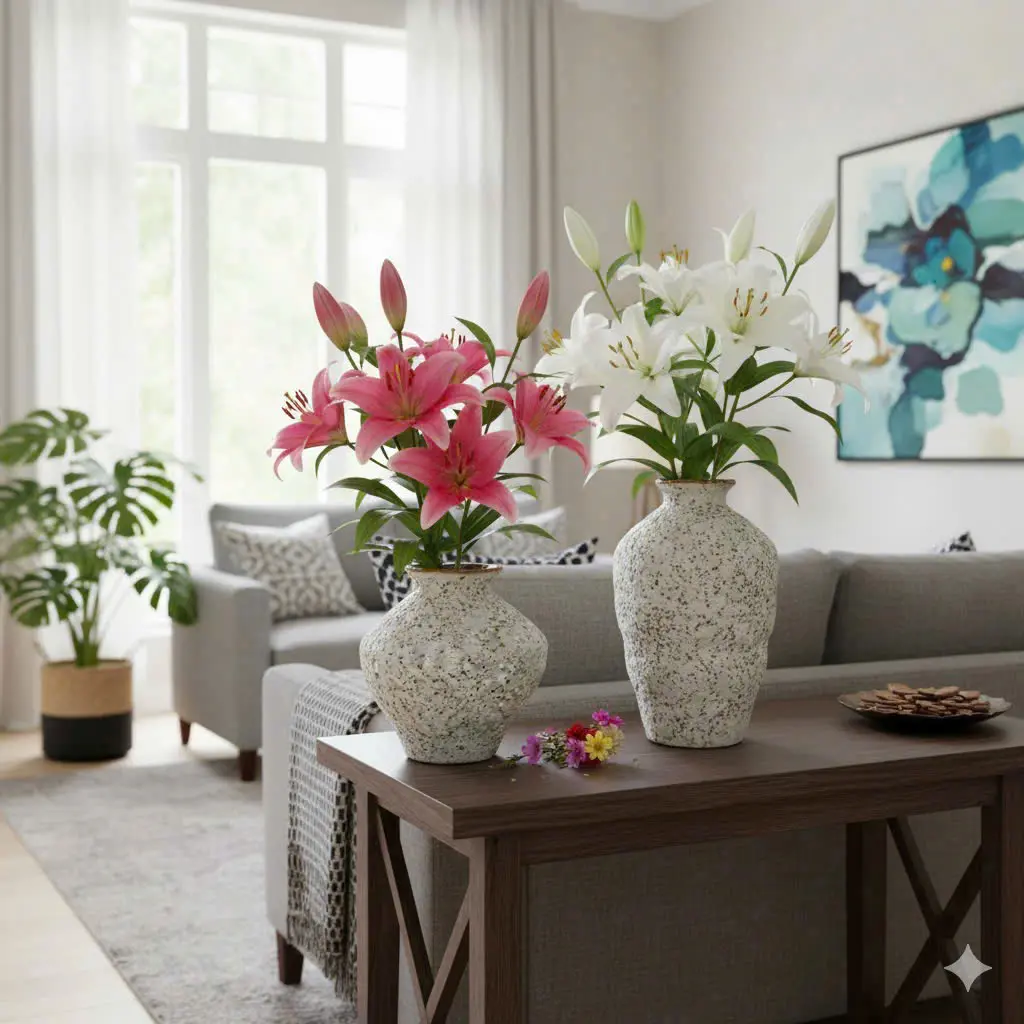 [ BÁT TRÀNG ] Bình Vò Men Tiêu Cắm Hoa Tuyết Mai, Hoa Đào, Hoa Ly, decor, Gốm Sứ Bát Tràng