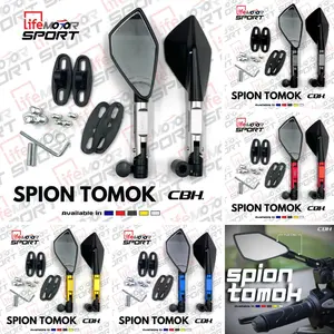 Spion Tomok CBH V2 Kecil Full CNC Universal PNP Semua Motor CBR Ninja Nmax Vario MX King Mio Dll