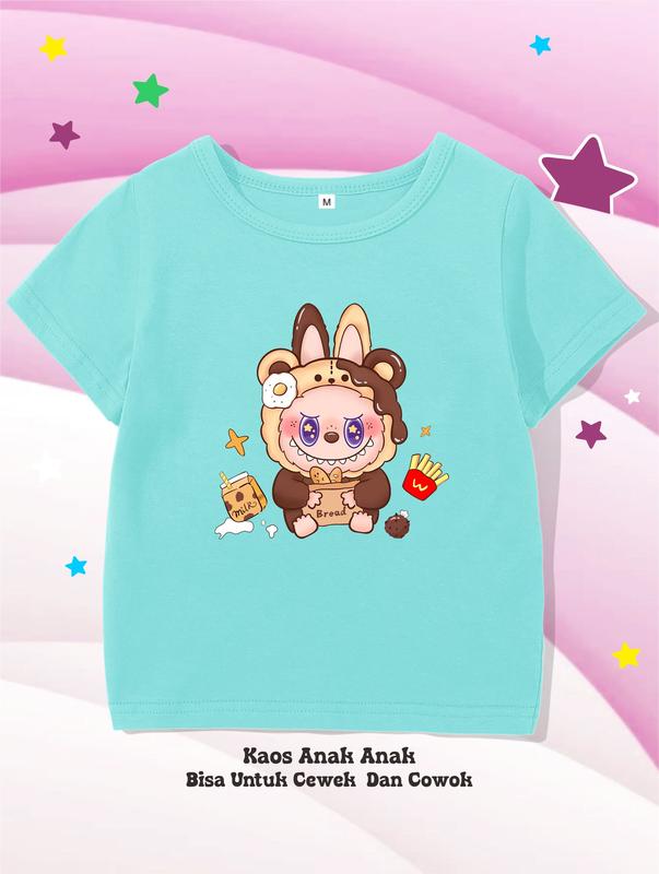 Chibi-chibi | LABUBU COKLAT | T-shirt Kids | Kaos anak cewek cowok Fashion 8