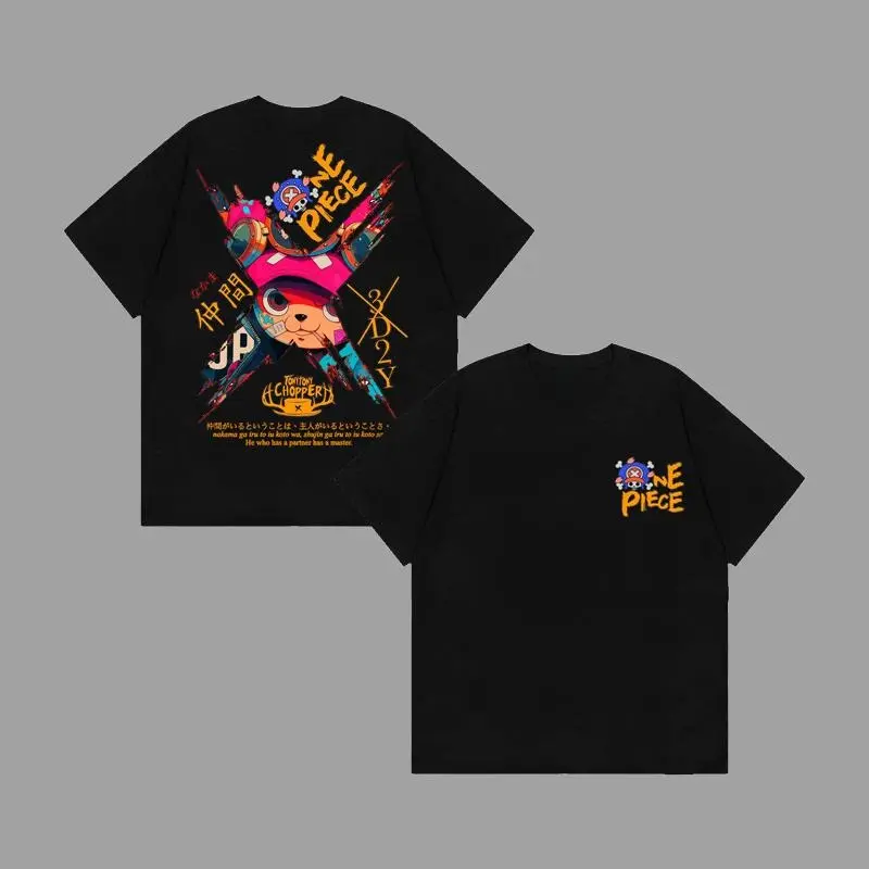 Kemeja Chopper Anime T-shirt Cetak Kartun T-shirt Lengan Pendek Tren Fashion Terlaris Kemeja Lengan Pendek Pria dan Wanita 0