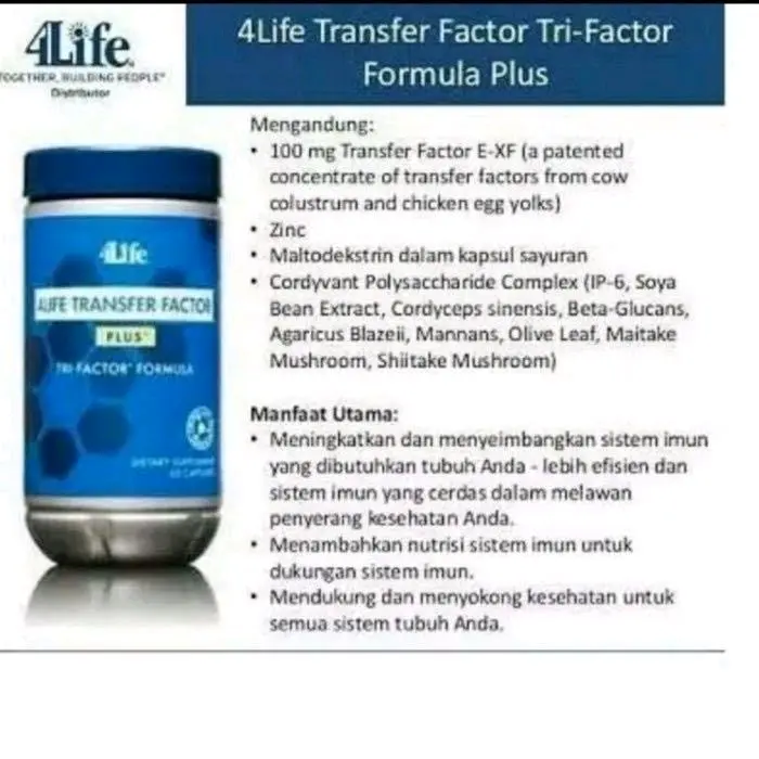 4LIFE TRANFER FACTOR 100% Asli - Tri Factor Formula Plus Original 1
