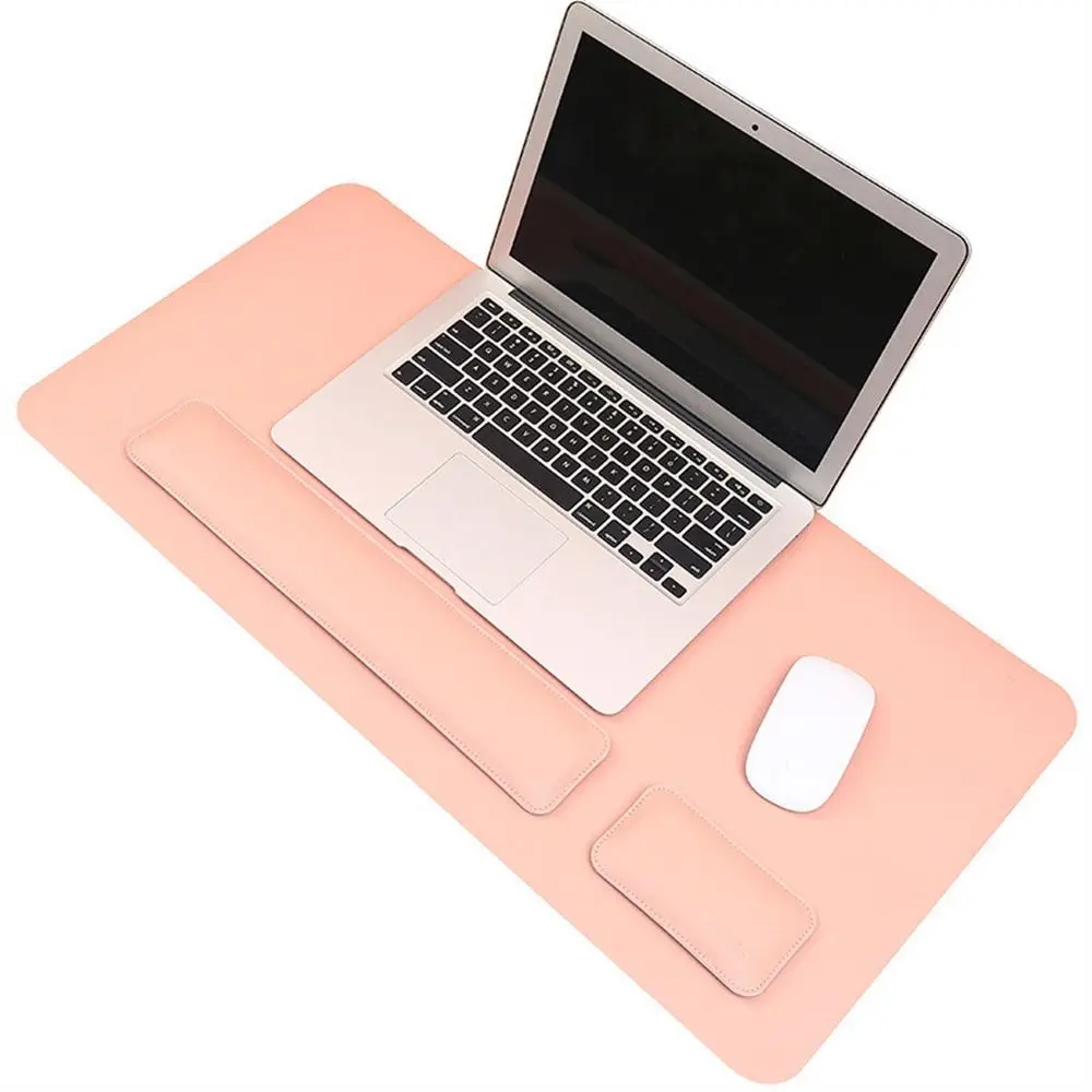 Office Comfortable Wrist Rest Cushion Leather PU Computer Pad Double-sided Wrist Rest Pad Computer Palm Rest Mouse Pad Keyboard Hand Rest wireless  keyboard