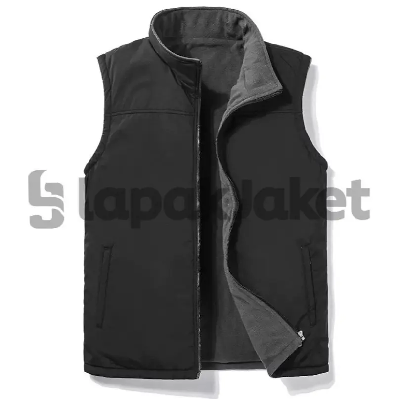 Lapakjaket/Rompi polos/Rompi casual/Rompi Hangat/Rompi murah/Rompi keren Navy Hitam Pria