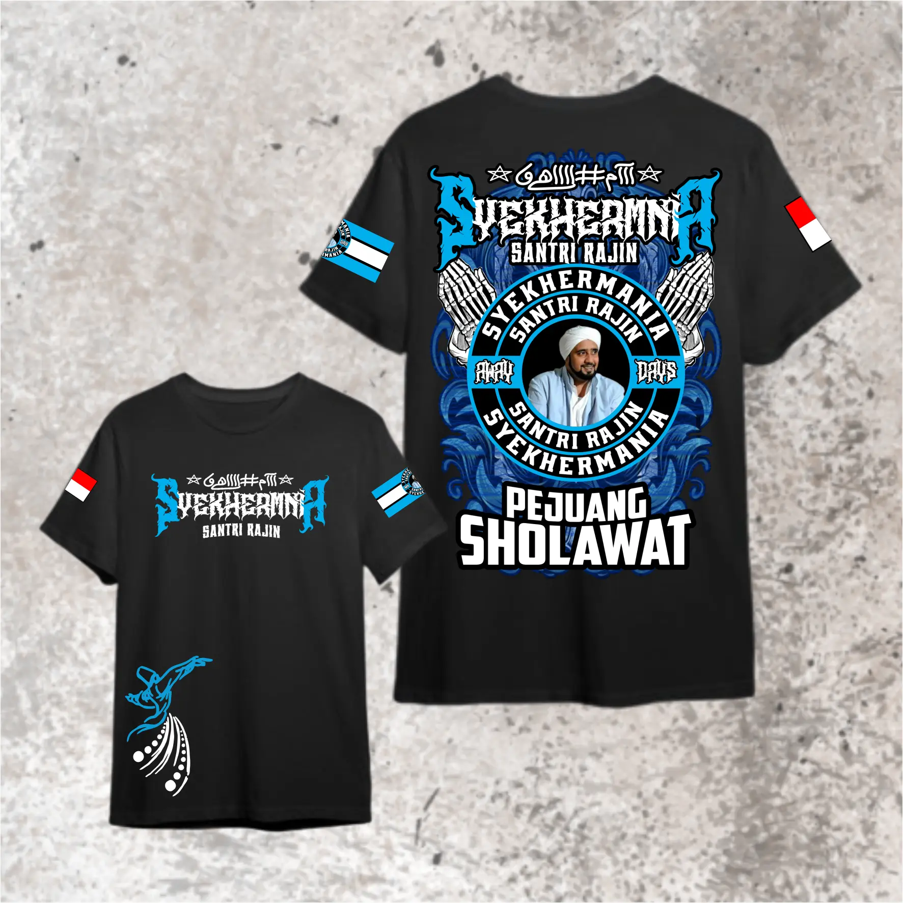 Kaos SyekherMania Santri Rajin Kaos Anak - Kaos Unisex - Katun Combed Distro Pakaian Nyaman