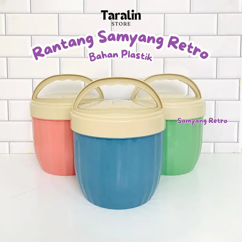SUSAN - (6pcs) Rantang Samyang Retro - Rantang Tunggal Rantang Makan Kitchenware rantang  plastik 0