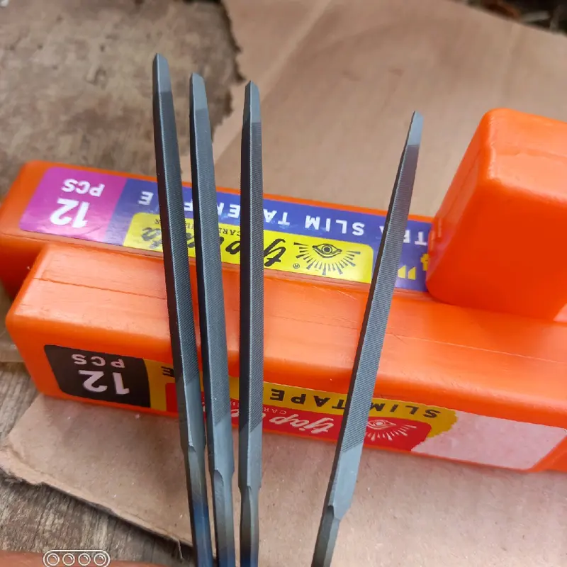 kikir gergaji kayu segitiga cap mata 4 3 5" Asli super slim / kikir segitiga 3 4 5" cap mata Asli 6
