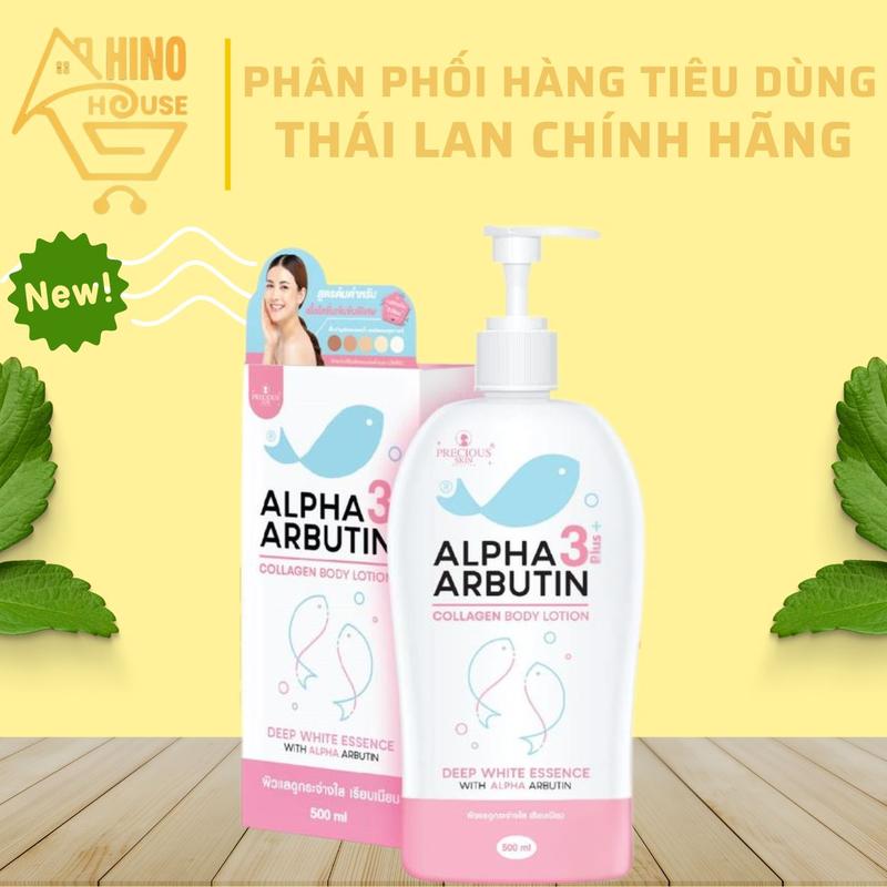 Dưỡng Thể Alpha Arbutin Precious Skin 500ml Thái Lan Hỗ Trợ Dưỡng Da Làm Đẹp Da - Hinohouse