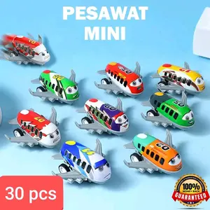 Pesawat Dinamo pullback 30 pcs metal mainan pesawat mini isi banyak mainan anak kado hadiah Toy