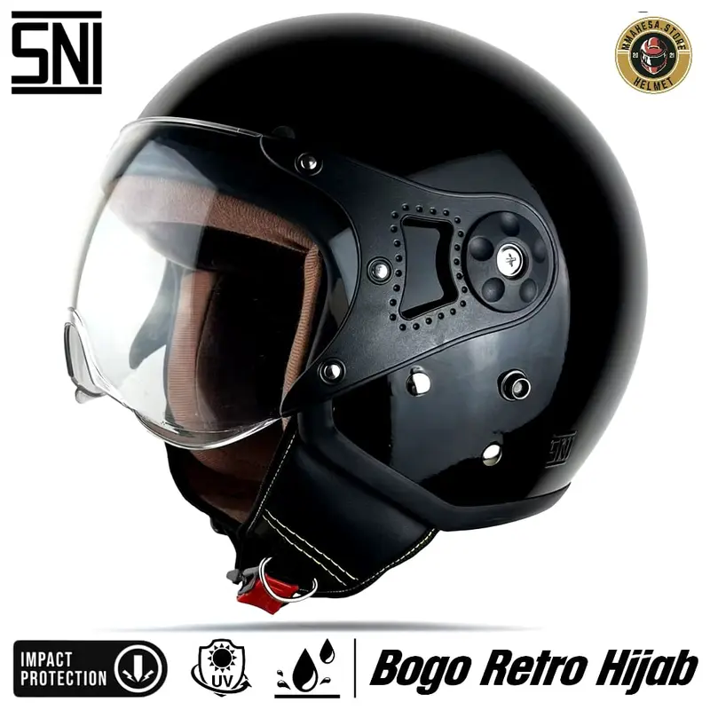 Helm BOGO Hijab Retro Dewasa SNI 100% Asli | BOGO - Motorcycle, Motor Helm Retro 5
