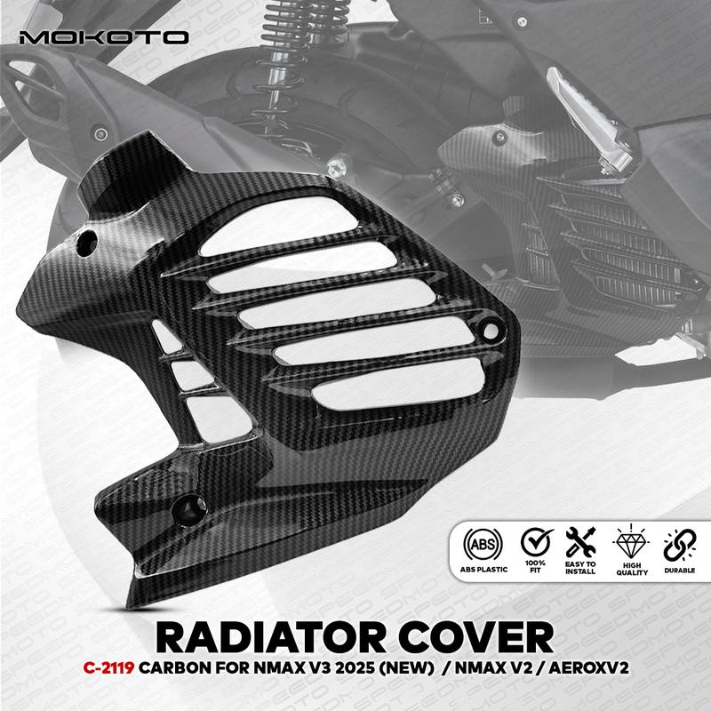Nmax Radiator Guard NMAX V2 / AEROX V2 / NMAX V3 RADIATOR COVER C-2119 CARBON / MATTE ...