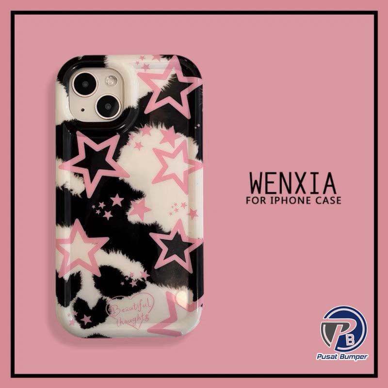 SS836 SOFTCASE SILIKON BINTANG HITAM FOR IPHONE 6 6S 7G 8G SE 2 3 6+ 7+ 8+ X XS XR 11 12 13 14 15 16 PRO MAX PB4458 4