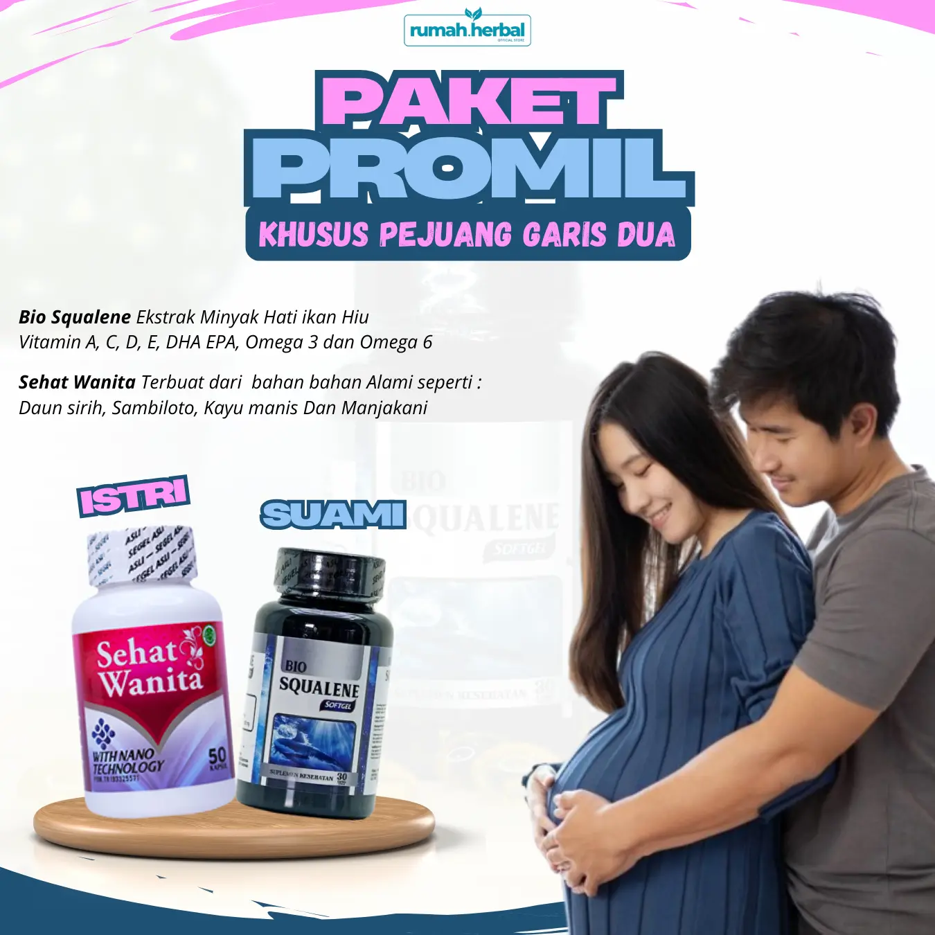 Bio Squalene dan Sehat Wanita - Paket PROMIL untuk membantu memelihara kesehatan pria dan wanita