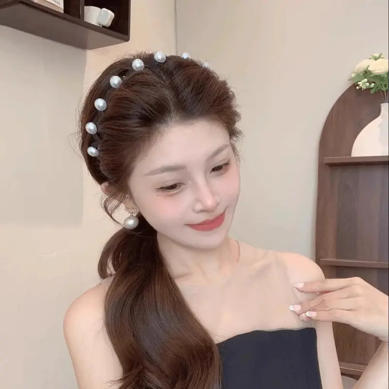 Băng Đô Gợn Sóng Kẹp Tóc Rửa Mặt, Dành Cho Nữ, Phong Cách Mới 2024, Kết Cấu Bồng Bềnh Kẹp Tóc Có Răng, Với Kẹp Tóc, Thích Hợp Để Sử Dụng Hàng Ngày Phụ Kiện Nhung Bàn Tay Móc Khoá càitóc răngcưa 0