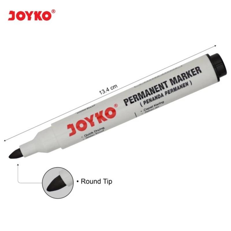 JOYKO PERMANENT MARKER ROUND TIP BLACK BLUE RED / SPIDOL PERMANEN JOYKO PENANDA HITAM BIRU MERAH PM-17 PM-18 PM-19 [12PCS] Stationery 4