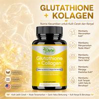 Gambar Glutathione + Kolagen menghambat produksi melanin, memudarkan flek, memperbaiki anti penuaan, mengurangi risiko rambut rontok, dan mendorong perbaikan jaringan dari Pure By Nature Wellness Kab. Tangerang 1 Tokopedia