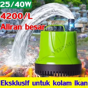 【Garansi 10 tahun】Pompa air portabel 25W/50W/80W/100W dengan daya hisap tinggi dan kebisingan rendah pompa submersible multifungsi 360°