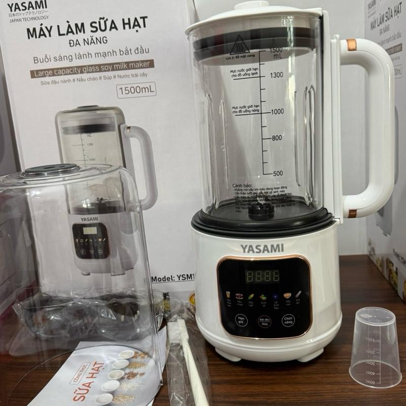 Máy làm sữa hạt YASAMI dung tích 1500ml Lưỡi dao 48 cánh động cơ cải tiến mạnh…