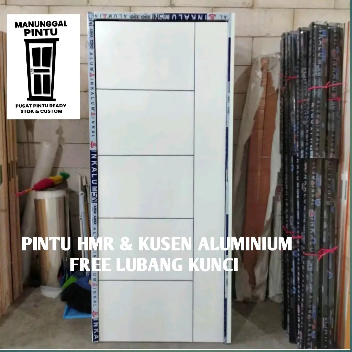 PINTU MINIMALIS + KUSEN ALUMINIUM