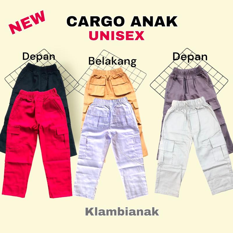 Product Introduction of Celana Cargo panjang Anak Merah Putih Laki laki 1-13 Tahun bahan Drill 2