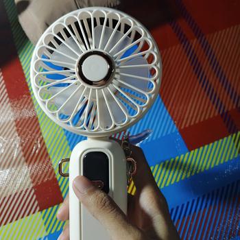 Product Review of CID39 Kipas Angin Lipat Mini Portable LED Display 5-Speed Wind Adjustment Kipas Genggam Kipas Kecil Foldable from 🎀**🧸 1