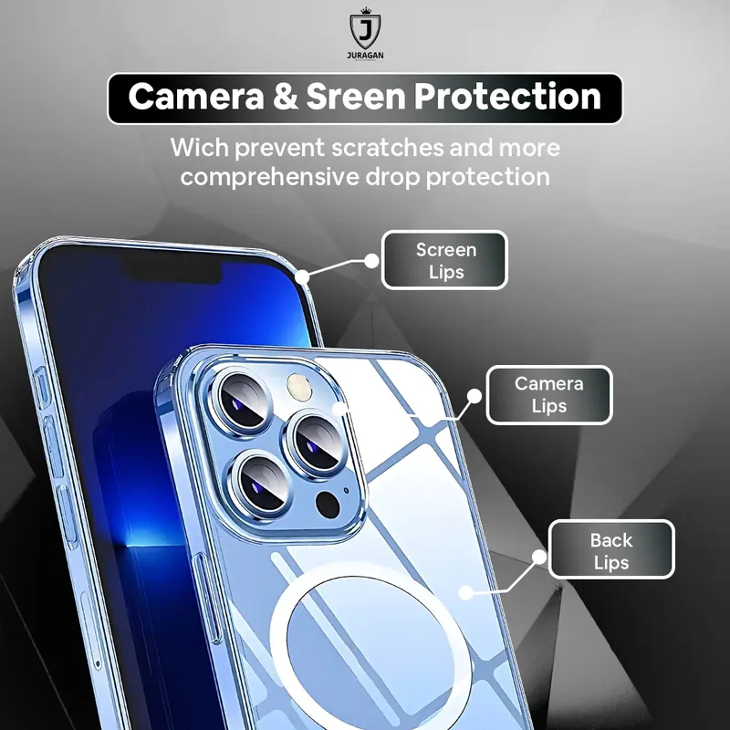 Casing Magnetic Case Untuk Iphone 16 Pro Max 16 Plus 15 14 11 13 12 11 Promax 14 Plus Bumper Casing Cover Crystal Protection Hybrid Silicone Aksesoris 8