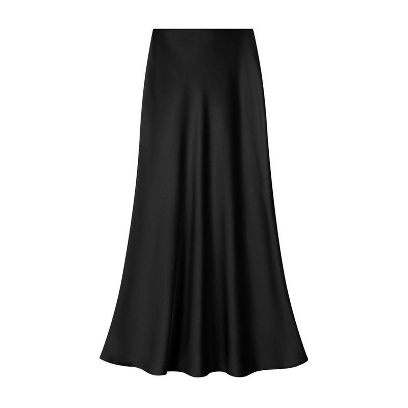 Shenel Rok Satin Maxi Premium Satin Long Skirt 6889 Rok Satin Panjang Rok Duyung Satin Rok Kekinian Bawahan Muslimah Trendy Hijab silk outfit z 5