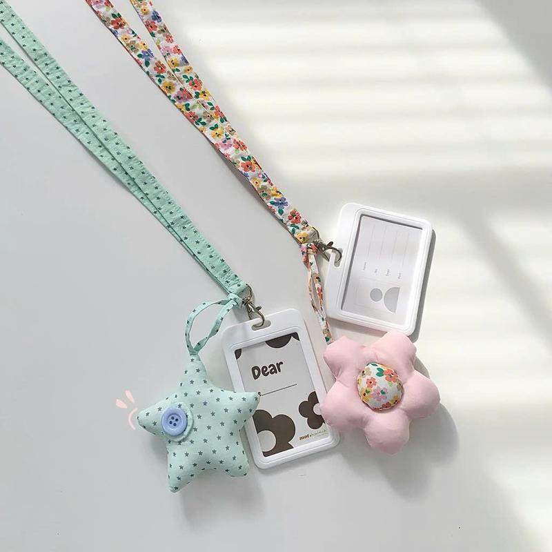 Dây đeo thẻ cotton HOA_ Mọt Handmade