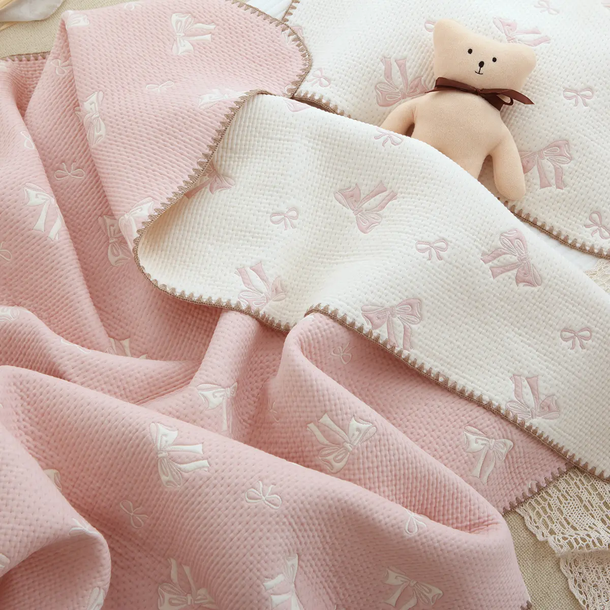 MINICUTE - Selimut Anak Bayi Premium / Coquette Korean Baby Blanket