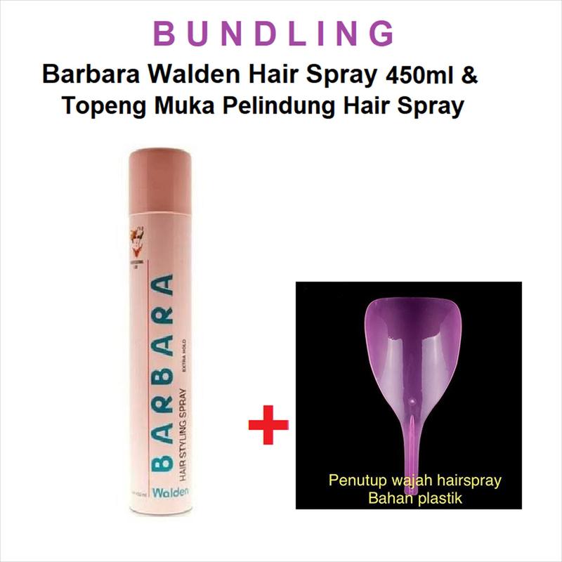 [Bundling] Barbara Hair Spray 450ml Extra Hold + Topeng pelindung ...