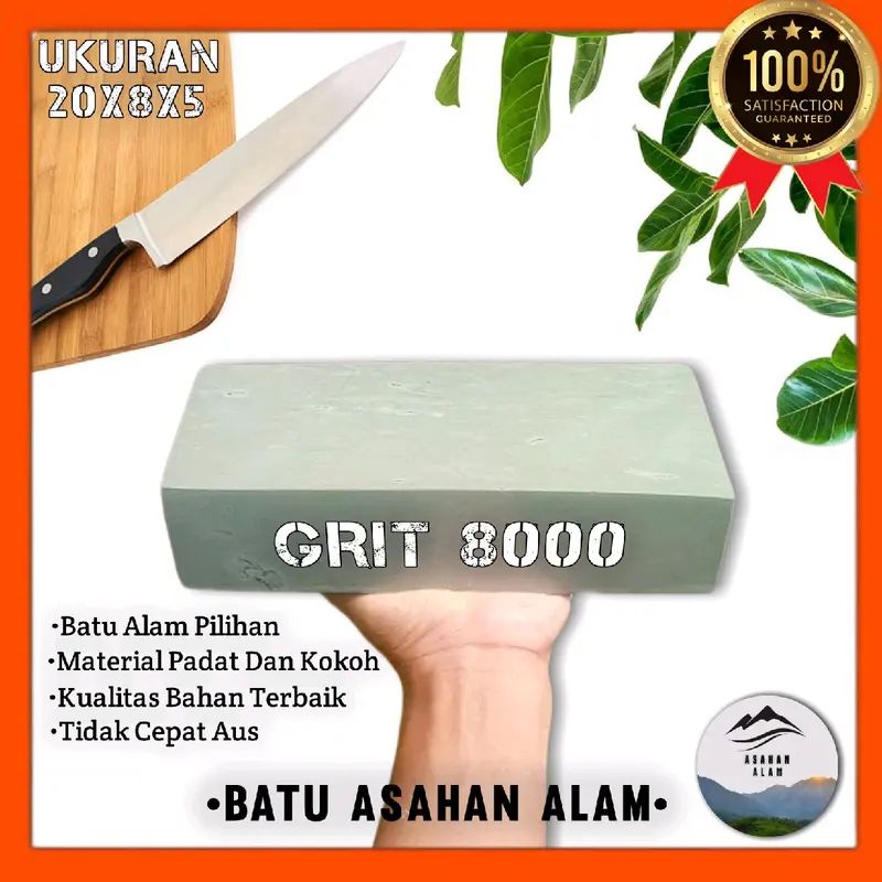 Pengasah Pisau Super Halus Grit 8000 Batu Alam Pilihan Dimensi 20x8x5cm  Batu Knife alat 0