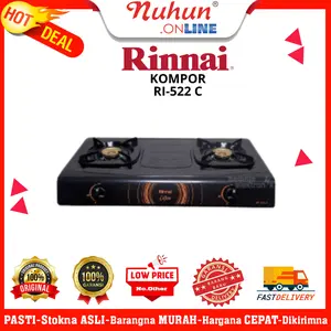 Kompor Gas Rinnai RI-522 C dengan 2 tungku